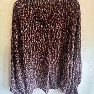 Haptics  Brown Relaxed Buttoned Blouse